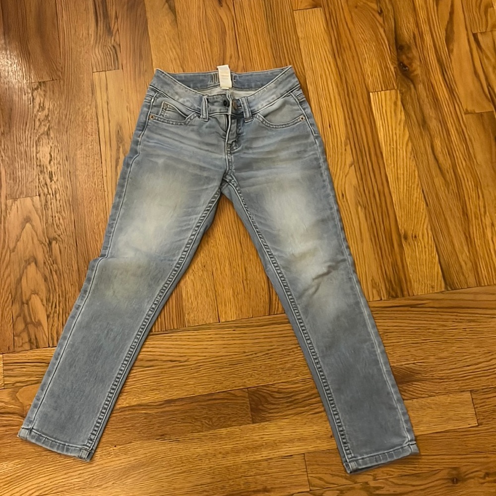 Justice mid rise super skinny jeans size 7